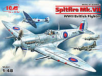 Британский истребитель Spitfire Mk. VII. Сборная модель в масштабе 1/48. ICM 48062