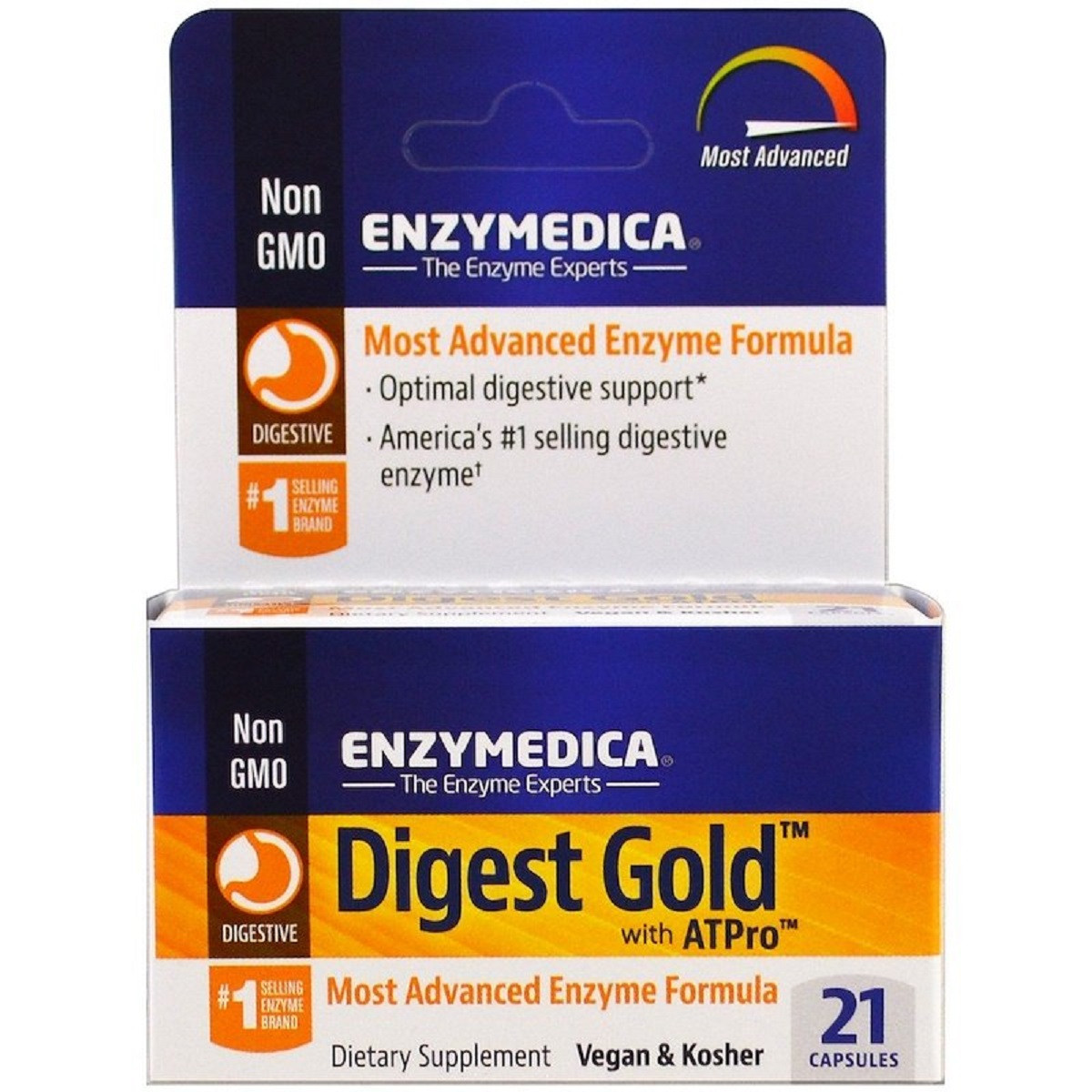 Ферменти травлення, Digest Gold з ATPro, Enzymedica, 21 капсула - фото 1 - id-p1342283437