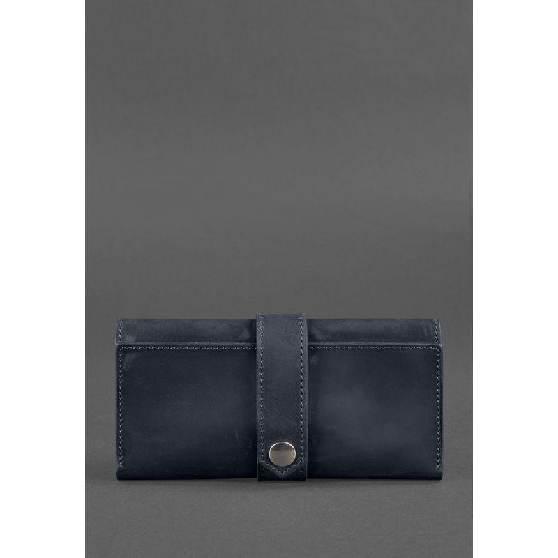 Шкіряне портмоне 3.0 синє Crazy Horse