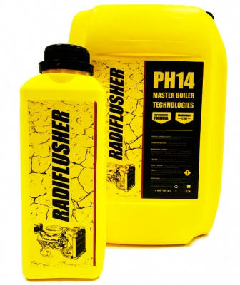 RADIFLUSHER pH14, 1 л - лужної очисник системи охолодження, пічки, радіатора автомобіля, фото 1