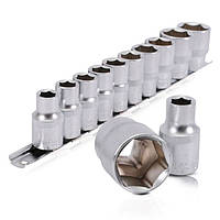 Набір головок на планці INTERTOOL ET-6011, 10,11,12,13,14,15,17,19,22,24.-1/2", 10 од