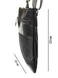 Чоловіча сумочка невелика стильна чорна (264), фото 2