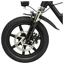 Электроскутер ZM TigerVolt 14, чёрный, колеса 14", моторколесо 250W, аккумулятор 36V 6Ah (216Wh), фото 3