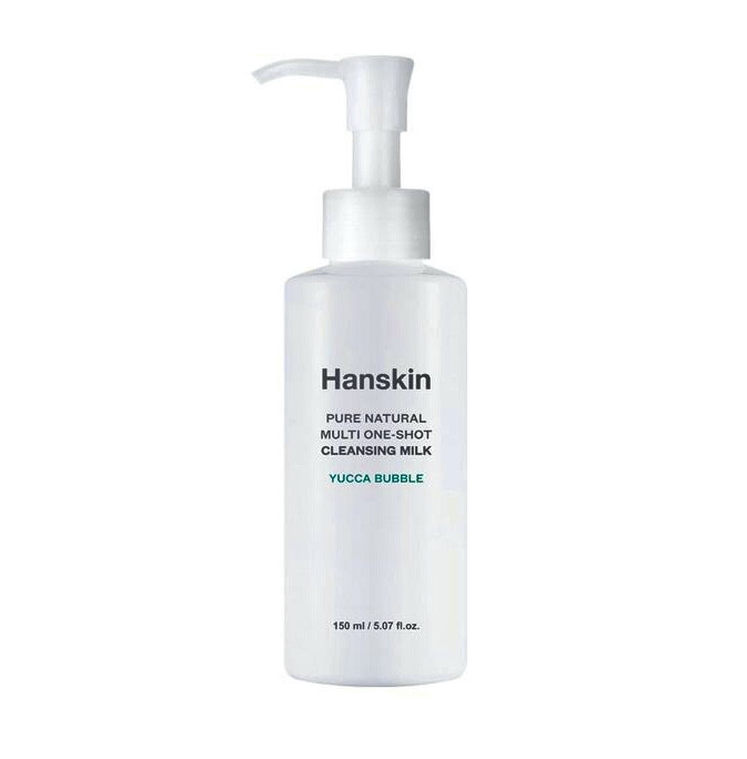 Hanskin Pure Natural Multi One-Shot Cleansing Milk м'яке пінне молочко для очищення шкіри 150 мл