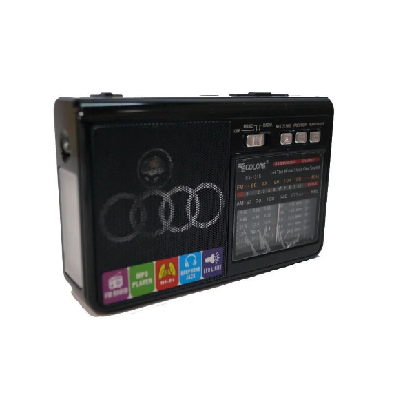 Радиоприёмник-колонка аккумуляторный Golon RX-1313 MP3 USB SD Черный - фото 2 - id-p1342426114