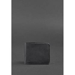 Чоловіче шкіряне портмоне 4.1 (4 кишені) чорне Crazy Horse