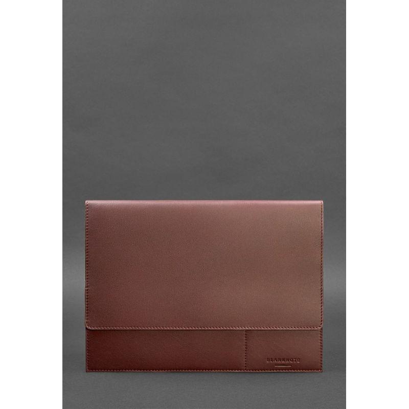 Шкіряна папка для документів А4 (на магнітах) бордова