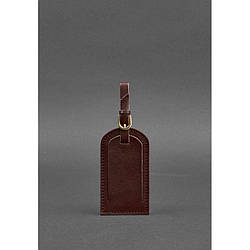 Шкіряна бирка для багажу 2.0 Бордова Краст