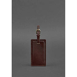 Шкіряна бирка для багажу 3.0 Бордова Краст