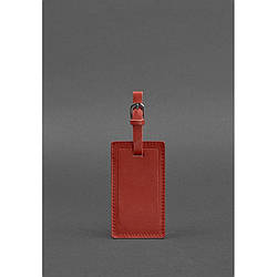 Шкіряна бирка для багажу 3.0 Червона