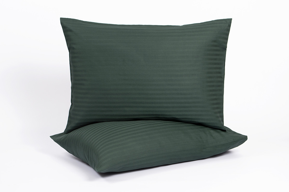 Наволочка Lotus Готель - Сатин Страйп 1*1 смарагд 70*70 (1 шт) оптом, фото 1