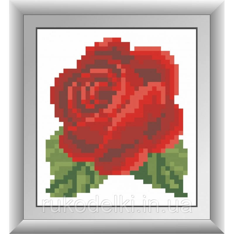 Набір для малювання камінням алмазна живопис Dream Art Червона трояндочка (квадратні, повна) 30464D