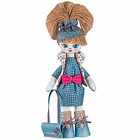 Набір для шиття ляльки на лляній основі. Текстильна лялька Нова Слобода К1015 "Рожева"