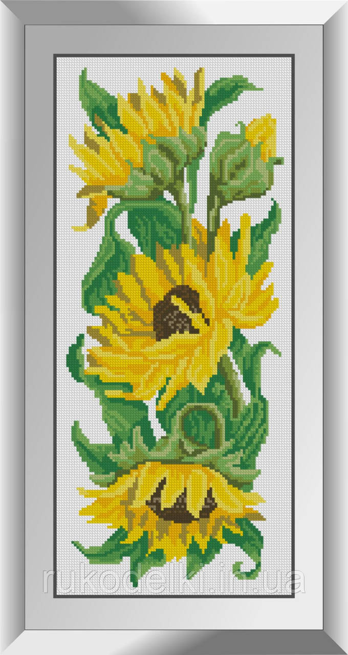 Набір алмазної живопису Dream Art Три соняшника 31538D