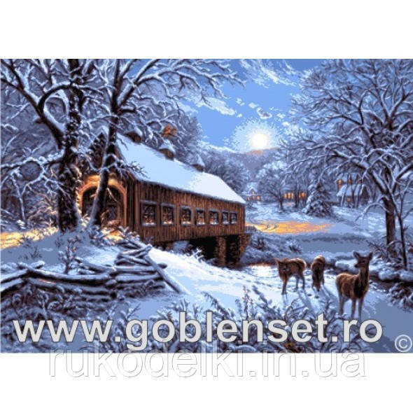 Набір для вишивання гобелен Goblenset G969 Зимова тиша