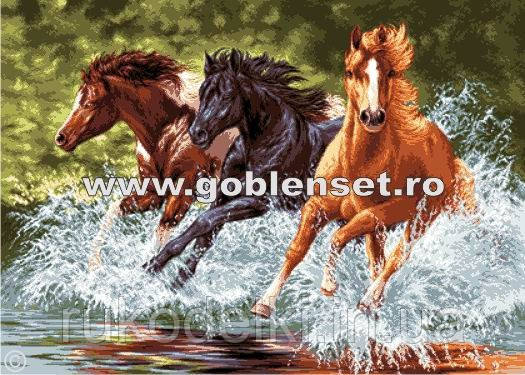 Набір для вишивання гобелен Goblenset G891 Коня в галоп