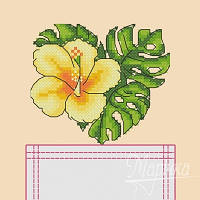 "Тропический цветок" Марічка. Набор для вышивки крестиком на одежде (НКВ-009)