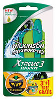 Одноразові бритвені станки Wilkinson Xtreme3 Sensitive (4 шт.)
