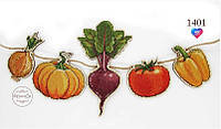 "Овощи" ФрузелОк. Набор для вышивки крестом на деревянной основе (1401)