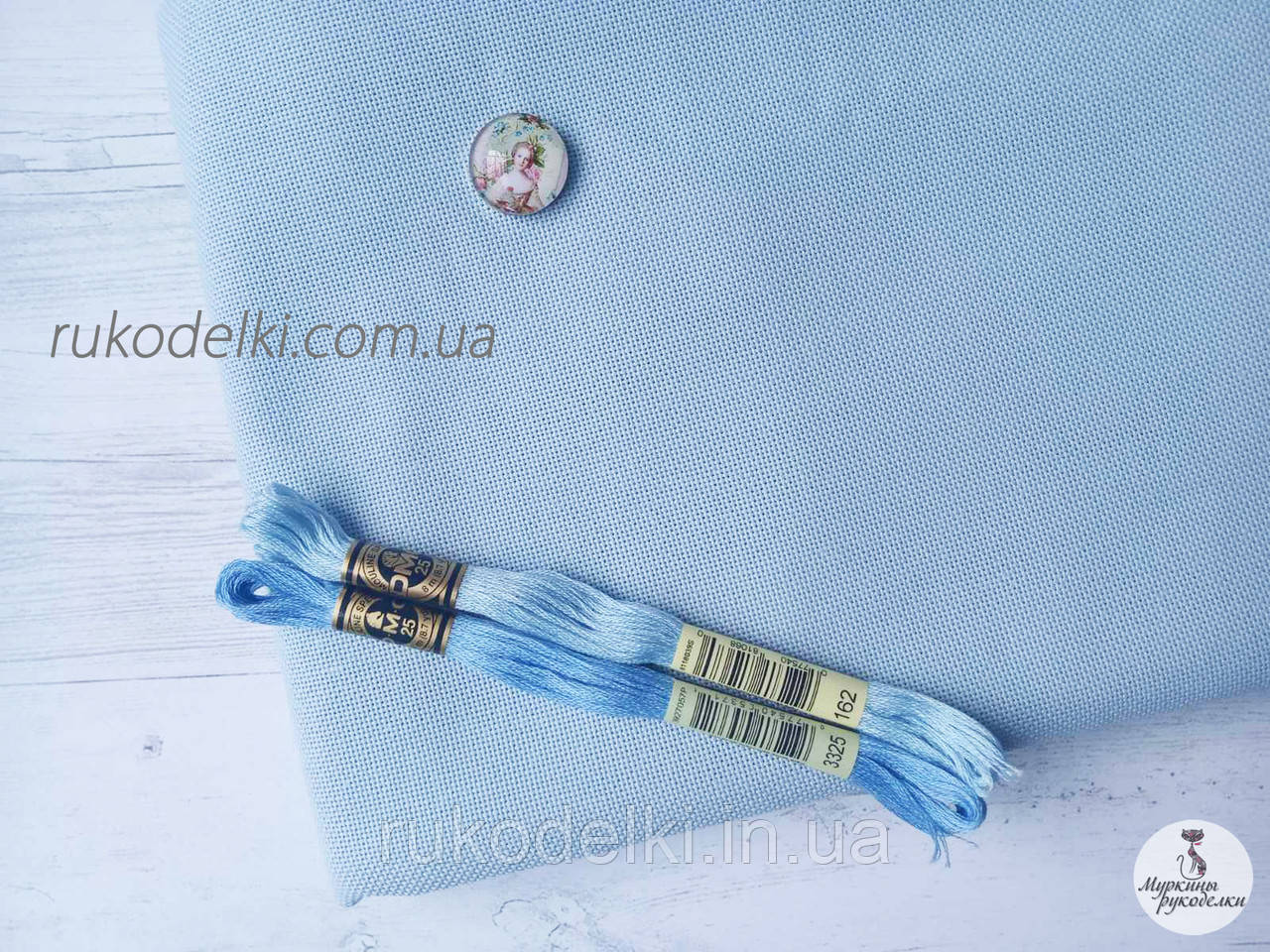 Канва блакитна Ubelhor Австрія 265 Etamin (100% бавовна) 25ct. арт 265
