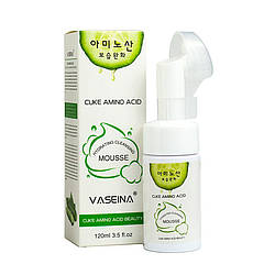 Пінка для вмивання з амінокислотами огірка (силіконова щіточка) Vaseina 120 ml VS-82002