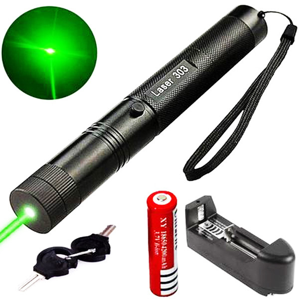 Лазерна Указка Laser 303 з ключем Green