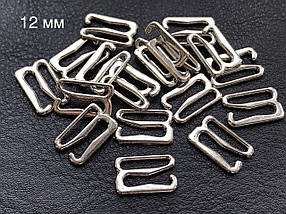 Гачок на бретелі 12 мм колір нікель (срібло) — 1000 шт.