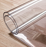 Пляшка м'яке скло (захисток на стіл) скатертина на стіл Crystal 1.5 мм Прозора скатертини пвх плівка, фото 9