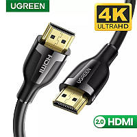 Кабель HDMI Ugreen v2.0 4K-60 Гц 1.5 м 18 Гбит/с HDR 3D (ED030) 60439