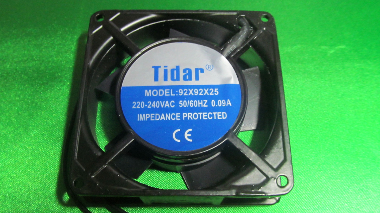 Вентилятор Tidar 92*92*25 на 220 вольт (для інкубаторів і для побутових цілей)