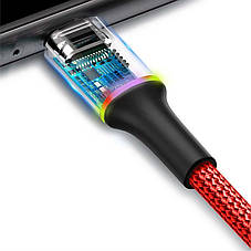 Кабель для зарядки телефона/ смартфона Baseus USB - Lightning 0.5 м Червоний/ Чорний (CALGH-A09), фото 5
