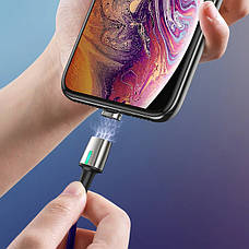 Магнітний кабель для зарядки телефона/ смартфона Baseus USB - Micro USB 1 м Фіолетовий (CAMXC-A05), фото 6