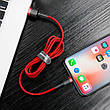 Кабель для зарядки телефона/ смартфона Baseus USB - Lightning 2 A 3 м Червоний/ Чорний (CALKLF-R09), фото 9