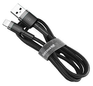 Кабель для зарядки телефона/ смартфона Baseus USB - Lightning 2 A 3 м Чорний/ Сірий (CALKLF-RG1), фото 3