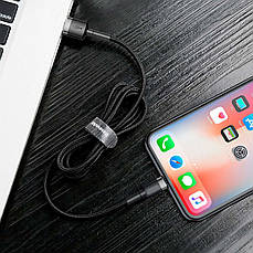 Кабель для зарядки телефона/ смартфона Baseus USB - Lightning 2 A 3 м Чорний/ Сірий (CALKLF-RG1), фото 5
