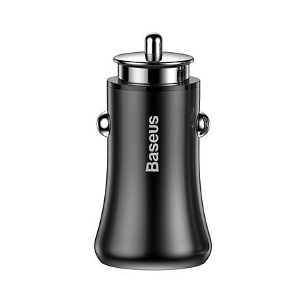 Автомобільний зарядний пристрій в прикурювач Baseus 2xUSB Швидка зарядка 4.8 A  Чорний (CCALL-GB01), фото 2