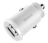 Автомобільний зарядний пристрій в прикурювач Baseus Grain 2xUSB 3.1 A Білий (CCALL-ML02)