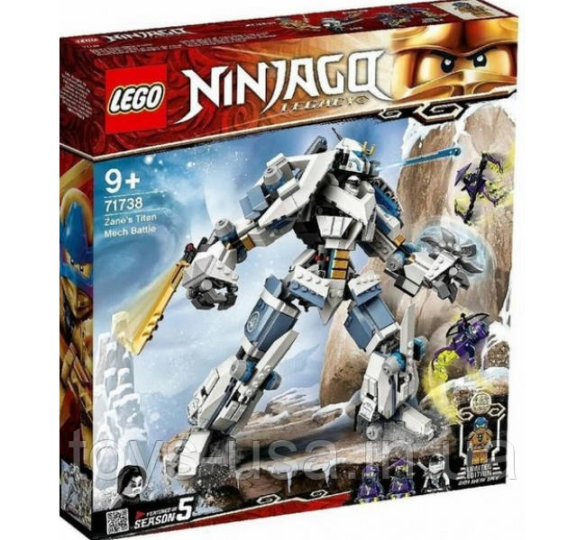 Лего Lego Ninjago Битва з роботом Зейна 71738 Zane's Titan Mech Battle