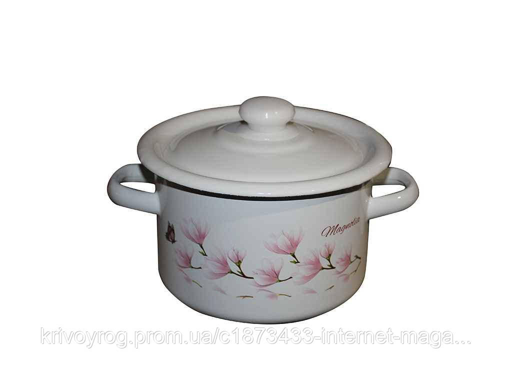 Каструля ем. 2л /2 циліндрична Магнолія (I1610/2) ТМ IDILIA, фото 1