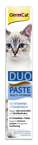 GimCat Duo Multi-Vitamin паста 50г для кошек (тунец + 12 витаминов) - фото 1 - id-p1342549259