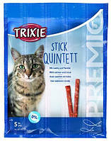 Trixie TX-42725 Premio Stick Quintett 5 шт * 5 г - лакомство палочки лосось-форель для кошек