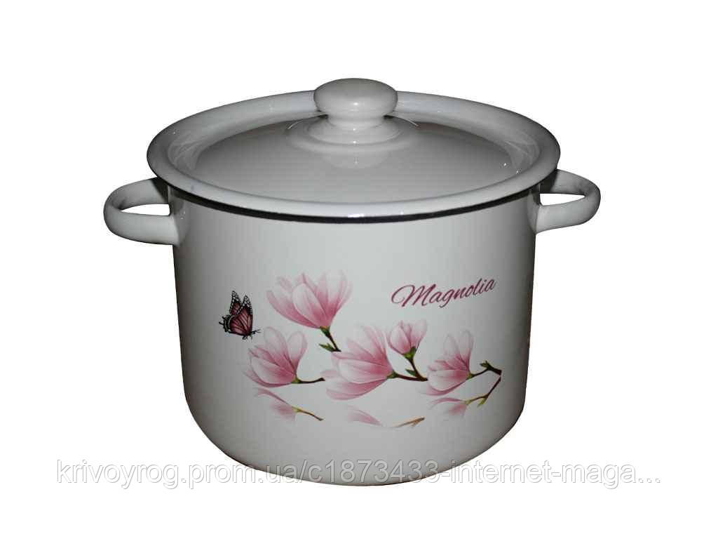 Каструля ем. 5,5л /2 циліндрична Магнолія (I1617/2) ТМ IDILIA, фото 1