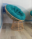 Крісло "Папасан" з техноротангу, садові меблі, меблі з ротангу крісло для відпочинку, фото 6