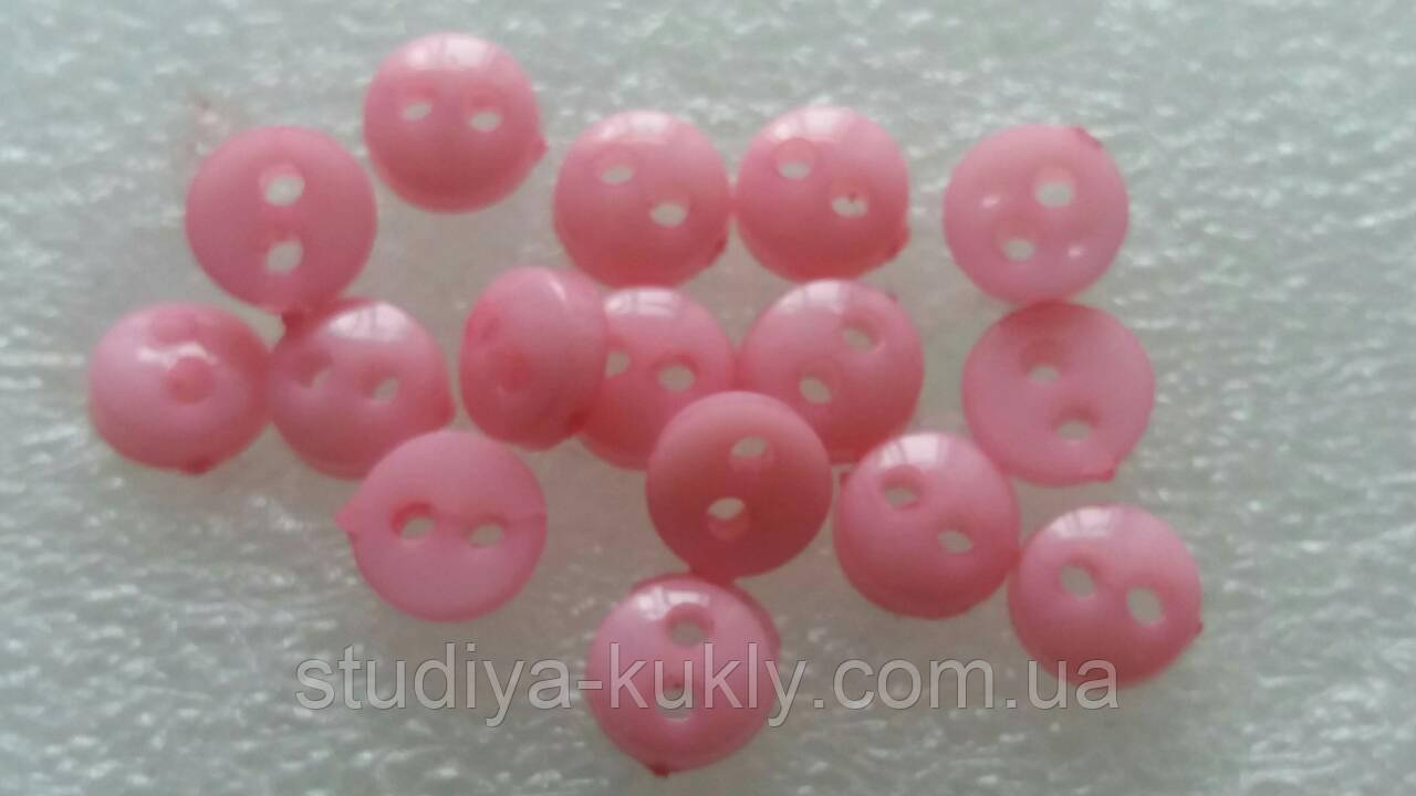 Гудзик для ляльок міні 6 мм. Відтінок рожевого. № 6.36, фото 1