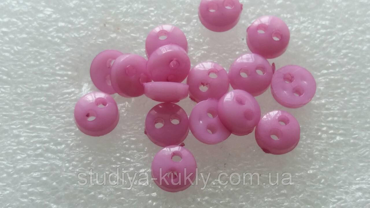 Гудзик для ляльок міні 6 мм. Бузковий, № 6.38, фото 1