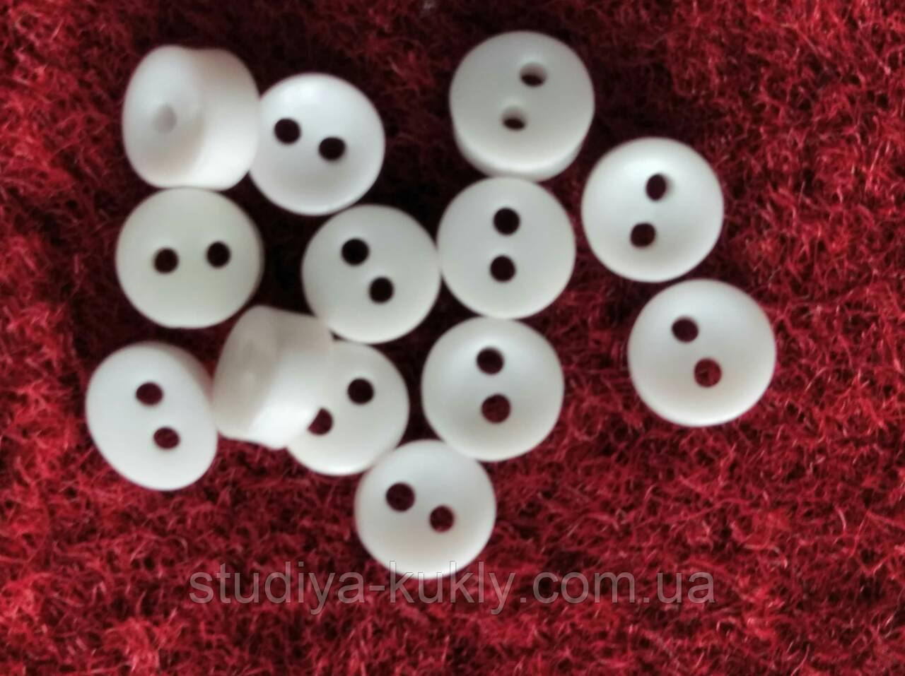 Гудзик для ляльок міні 5 мм. Білий, № 6.32, фото 1