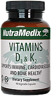 NutraMedix Vitamins D3 K2 / Вітамін Д3 К2 90 капсул