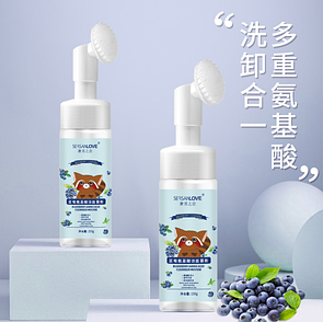 Пінка мус для вмивання Sersanlove Blueberry зі щіточкою 150 g (екстракт чорниці)