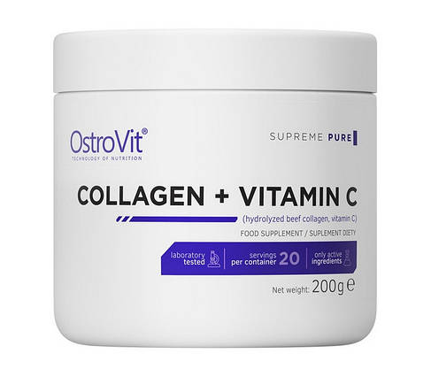 Колаген вітамін С OstroVit Collagen + Vitamin C 200 г, фото 3