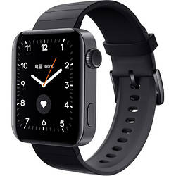 Смарт-годинник Xiaomi Mi Watch Black, 1,78-дюймовий AMOLED екран, Qualcomm Wear 3100 4G, NFC